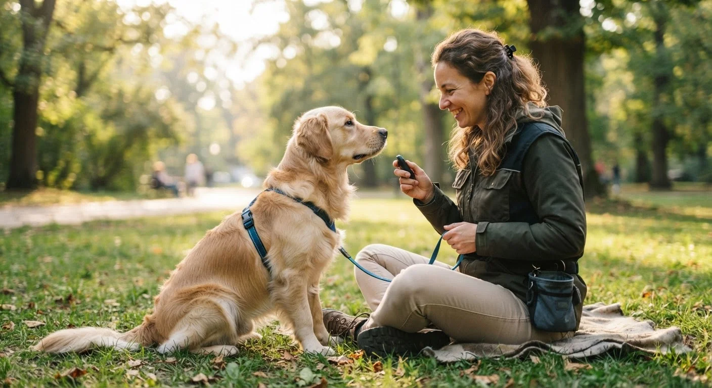 Clicker Training vs. Verbal Cue Training for Dogs