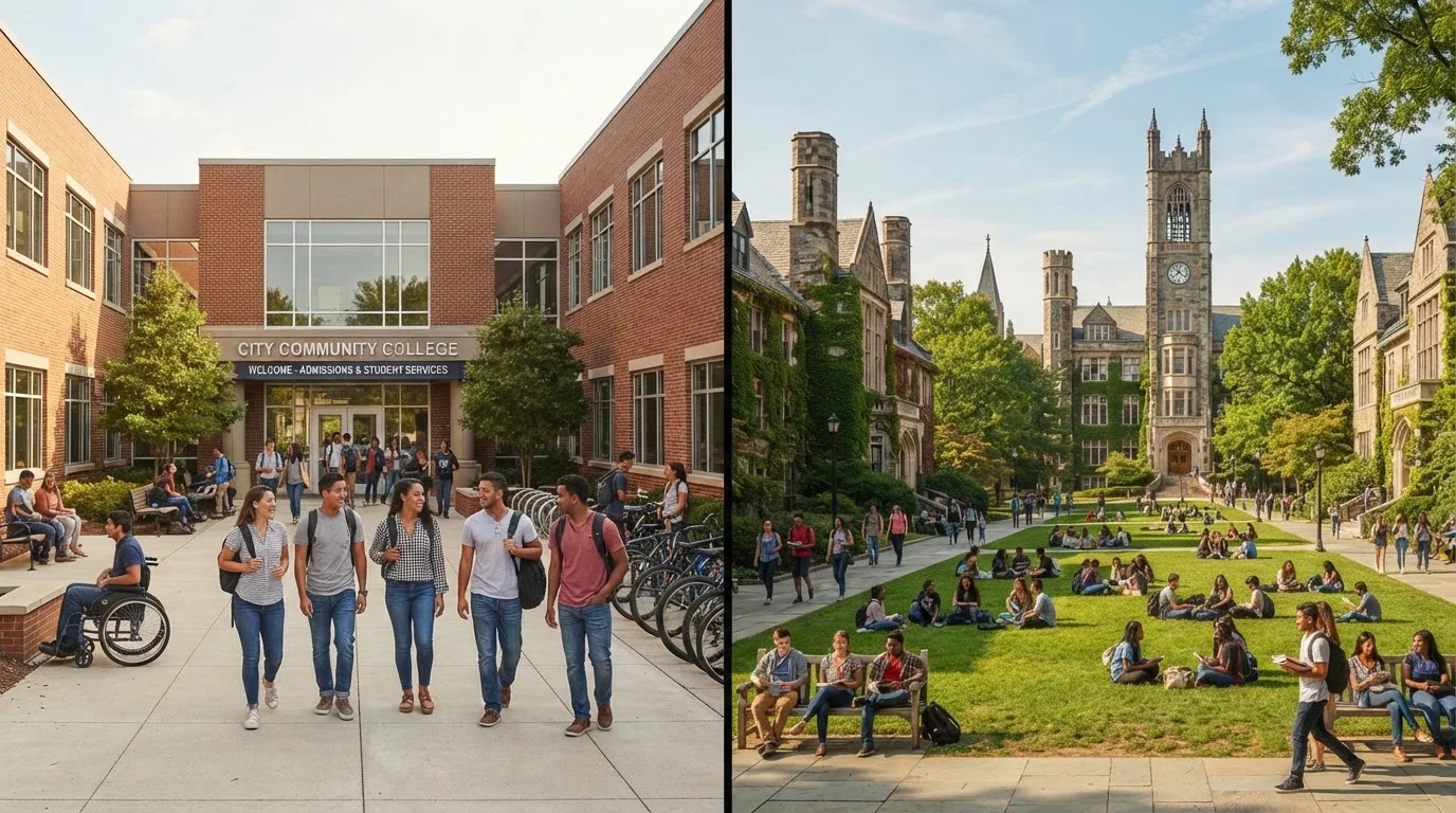 Community College vs. Four-Year University: Mapping the Trade-Offs