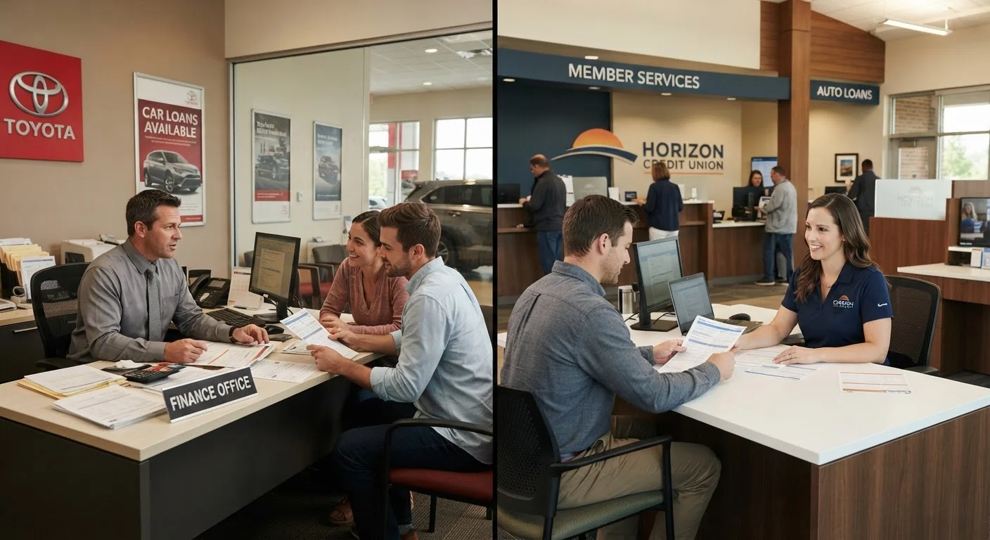 Financing Through a Dealer vs. Your Own Bank or Credit Union