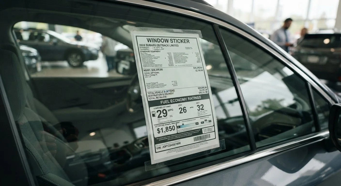 Reading a Window Sticker: A Field Guide to Monroney Label Terms